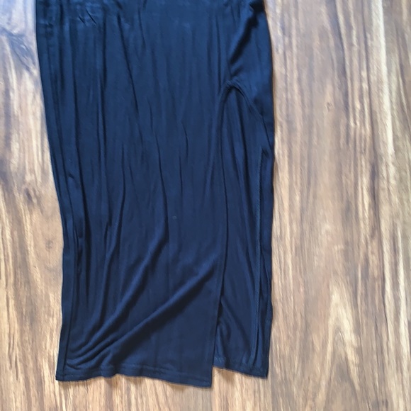 $Black bandeau split front midi dress - Picture 5 of 5